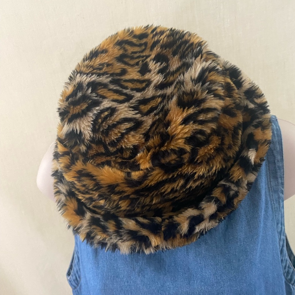 Vintage animal print Bucket hat cheetah print leopard print